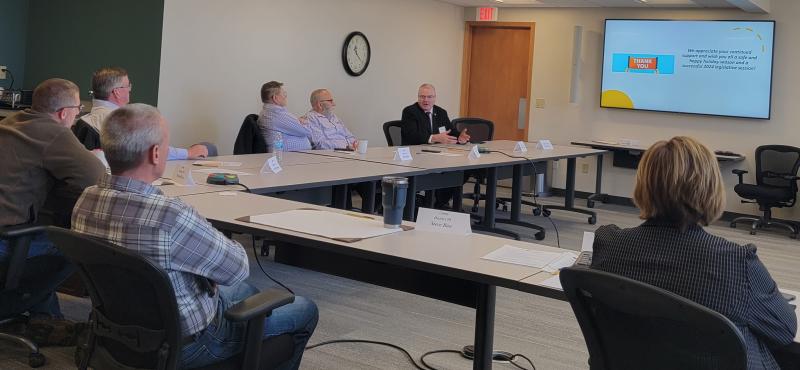Senator Charlie McClintock at meeting