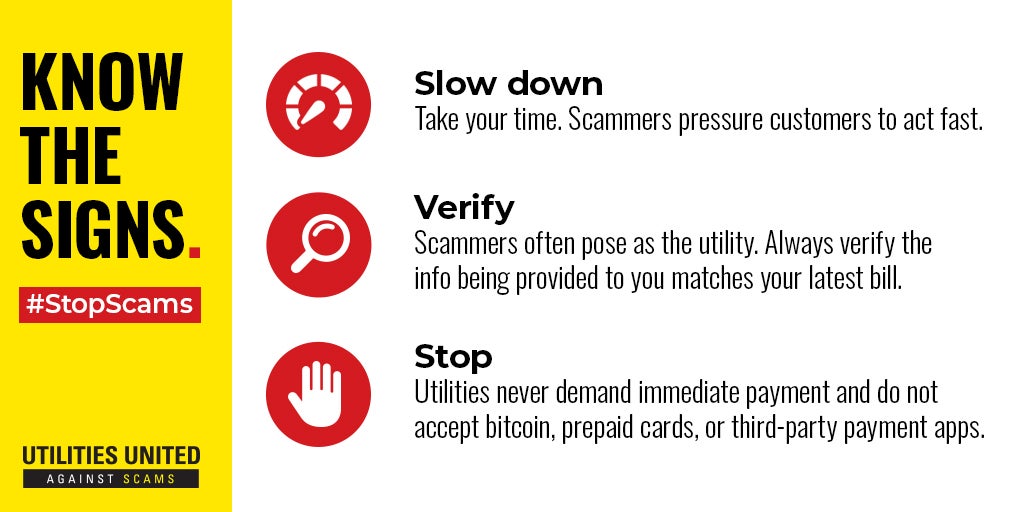 Know the signs of scammers