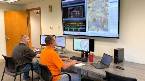 ECI REC staff at work - SCADA room
